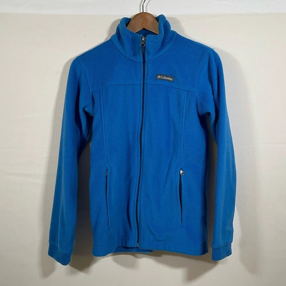 Columbia Other - Boy’s Columbia Blue Fleece Full Zip Jacket Outdoors Casual Youth Size L (14/16)
